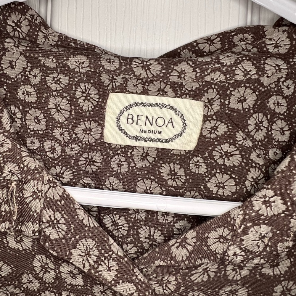 Benoa Aloha shirt dress in coral